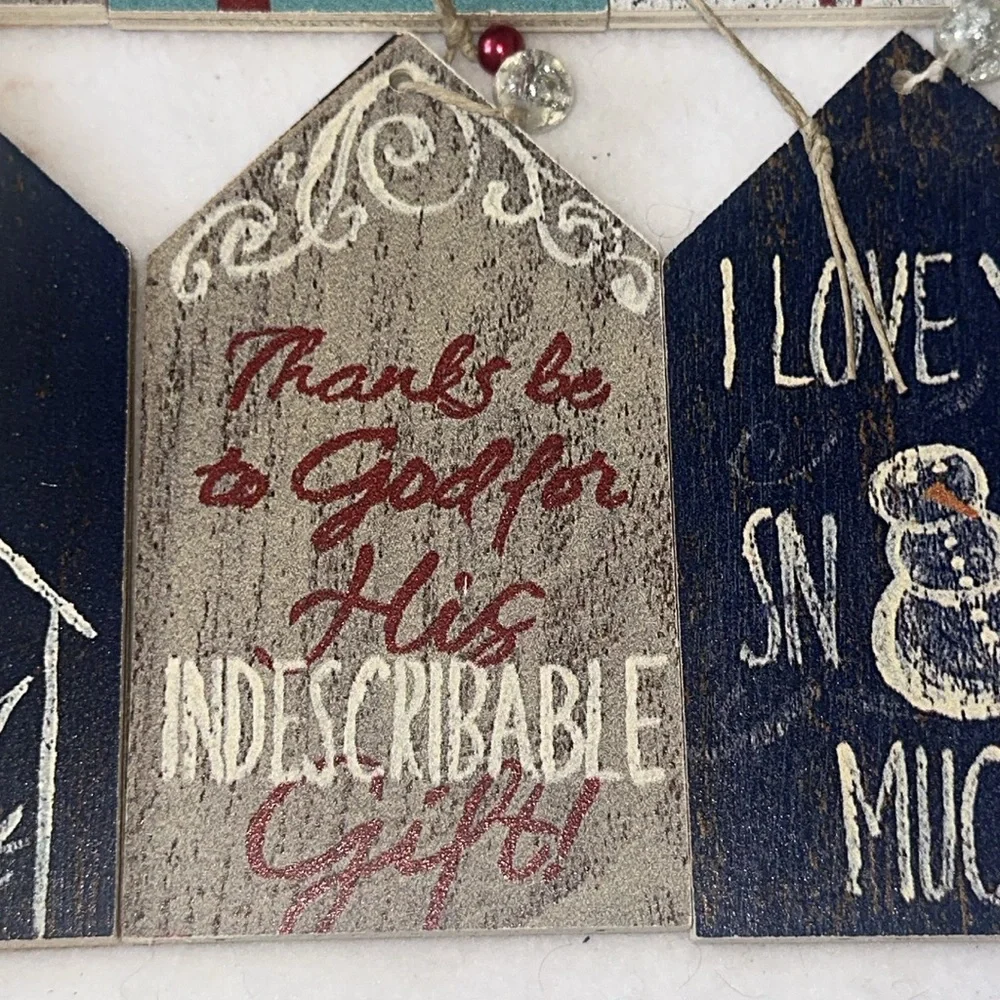 Handmade wooden ornament Scripted Simplicity Handcrafted Rustic Cottage Core NEW